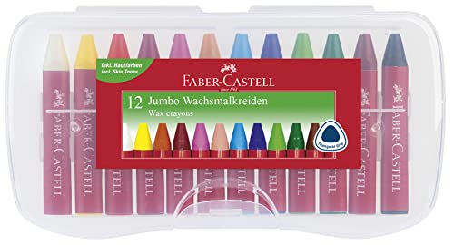 FABER-CASTELL 120011 - Wachsmalkreiden Jumbo, 12er Box sortiert FABER-CASTELL 120011 - Wachsmalkreiden Jumbo, 12er Box sortiert von FABER-CASTELL