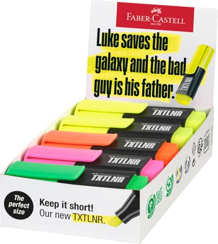 FABER-CASTELL 154210 - Textmarker Set TXTLNR, 10 Neon Marker für Kinder und Erwachsene FABER-CASTELL 154210 - Textmarker Set TXTLNR, 10 Neon Marker für Kinder und Erwachsene von FABER-CASTELL