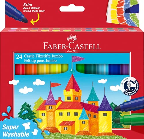 FABER-CASTELL 154324 - Filzstifte Set Jumbo, 24 Fasermaler super washable, Malset für Kinder FABER-CASTELL 154324 - Filzstifte Set Jumbo, 24 Fasermaler super washable, Malset für Kinder von Faber-Castell