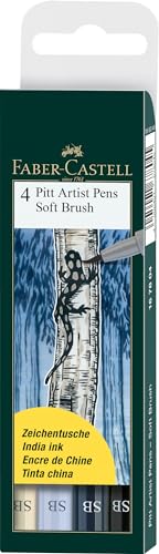 FABER-CASTELL 167804 - Tuschestifte Pitt Artist Pen Soft Brush, 4er Etui Pinselstifte FABER-CASTELL 167804 - Tuschestifte Pitt Artist Pen Soft Brush, 4er Etui Pinselstifte von Faber-Castell