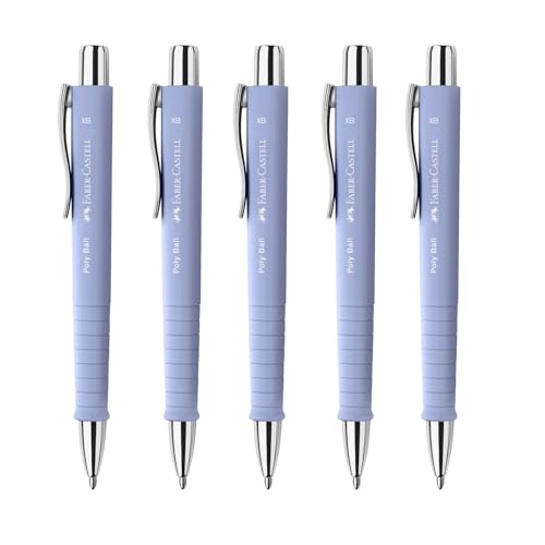 FABER-CASTELL 205271 - Kugelschreiber Poly Ball Pale Iris, 5 Stück, mit auswechselbarer XB Mine, dokumentenecht FABER-CASTELL 205271 - Kugelschreiber Poly Ball Pale Iris, 5 Stück, mit auswechselbarer XB Mine, dokumentenecht von Faber-Castell