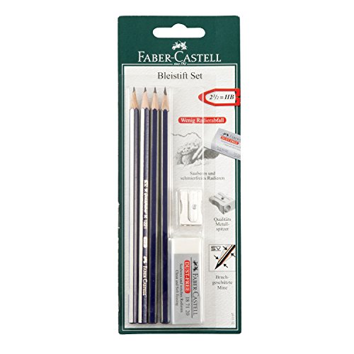 FABER-CASTELL 211197 - Bleistiftset Goldfaber, Härtegrad HB und B, Einfachspitzdose, Radiergummi, 6-teilig FABER-CASTELL 211197 - Bleistiftset Goldfaber, Härtegrad HB und B, Einfachspitzdose, Radiergummi, 6-teilig von Faber-Castell