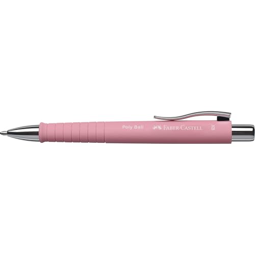FABER-CASTELL 241127 - Kugelschreiber Poly Ball XB, rosé, 1 Stück, mit auswechselbarer Mine, dokumentenecht von Faber-Castell