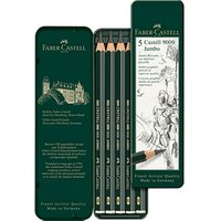 FABER-CASTELL 9000 Jumbo Bleistifte HB - 8B grün 5 St. von Faber-Castell