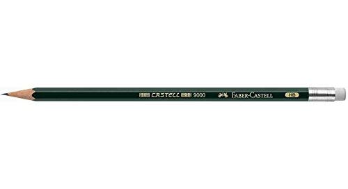 FABER-CASTELL Bleistift CASTELL 9000 mit Radierer VE=12 von Faber-Castell