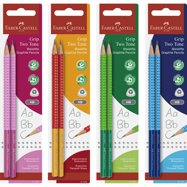 FABER-CASTELL Bleistift Grip Two Tone - 2x B Blisterkarte sortiert. von Faber-Castell