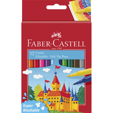 FABER-CASTELL Filzstift Castle - 12er Etui sortiert. von Faber-Castell