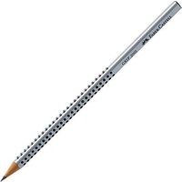 FABER-CASTELL GRIP 2001 Bleistift 2H silber, 1 St. von Faber-Castell