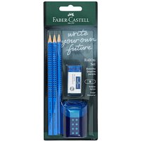 FABER-CASTELL GRIP 2001 Bleistift-Set B blau, 1 Set von Faber-Castell