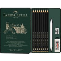 FABER-CASTELL Graphitstifte HB, 2B, 4B, 6B, 8B, 10B, 12B, 14B schwarz 1 Set von Faber-Castell