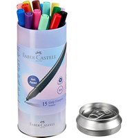 FABER-CASTELL Grip Dose Fineliner farbsortiert 0,4 mm, 15 St. von Faber-Castell