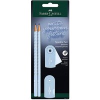 FABER-CASTELL Grip Sparkle Bleistift-Set B sky blue, 1 Set von Faber-Castell