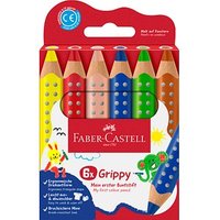FABER-CASTELL Grippy Buntstifte farbsortiert, 6 St. von Faber-Castell