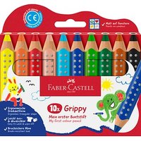 FABER-CASTELL Grippy Buntstifte farbsortiert, 10 St. von Faber-Castell