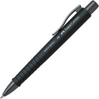 FABER-CASTELL Kugelschreiber POLY BALL Urban schwarz Schreibfarbe blau, 1 St. von Faber-Castell