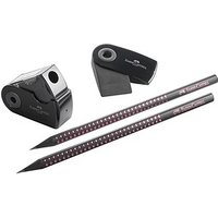 FABER-CASTELL Midnight rose Bleistift-Set B schwarz/rose, 1 Set von Faber-Castell