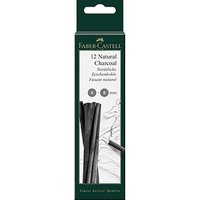 FABER-CASTELL Natural Charcoal Zeichenkohle schwarz 12 St. von Faber-Castell