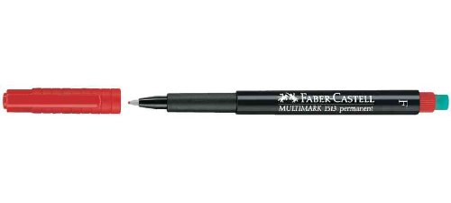 FABER-CASTELL Permanent-Marker MULTIMARK F, rot VE=3 von Faber-Castell