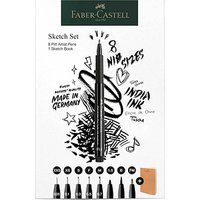 FABER-CASTELL Pitt Artist Pen  Handlettering-Set schwarz, 1 Set von Faber-Castell