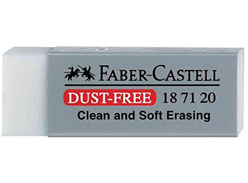 Faber-Castell Radiergummi, Kunststoff, ohne PVC, 62 x 22 x 13 mm, Grau, 10 Stück von Faber-Castell