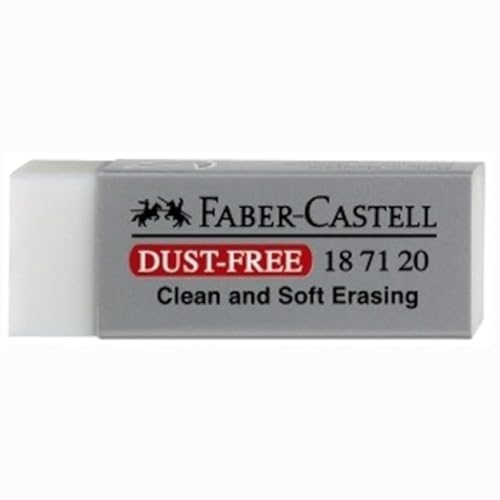 Faber-Castell Radiergummi, Kunststoff, ohne PVC, 62 x 22 x 13 mm, Grau, 10 Stück von Faber-Castell