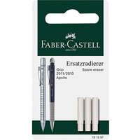 FABER-CASTELL Radiergummis für Bleistifte weiß, 3 St. von Faber-Castell