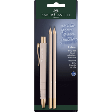 FABER CASTELL Schreibset Poly Ball Urban - 3-tlg. pale rose. von Faber Castell
