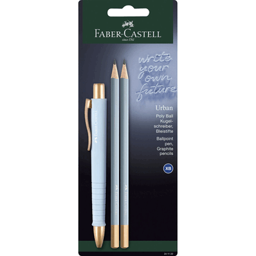 FABER CASTELL Schreibset Poly Ball Urban - 3-tlg. sky blue. von Faber Castell