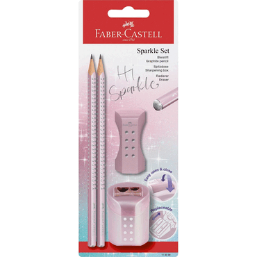 FABER CASTELL Schreibset Sparkle Cosmic - 4-tlg. rose metallic. von Faber Castell