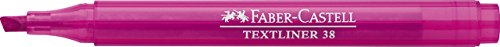 FABER-CASTELL Textmarker TEXTLINER 38, Schaftfarbe: in Schreibfarbe, transluzent, Schreibfarbe: rosa (10 Stück), Sie erhalten 1 Packung á 10 Stück von Faber-Castell