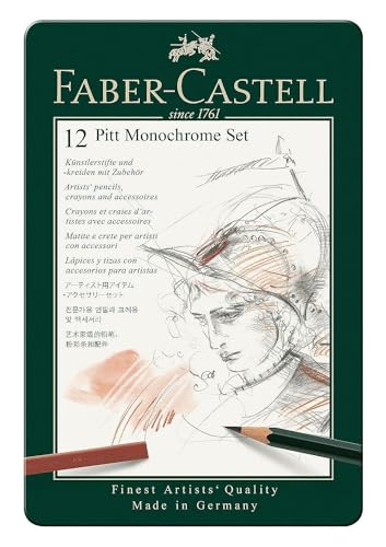 FABERCASTELL PITT MONOCHROME Set klein, 12teiliges Etui FABERCASTELL PITT MONOCHROME Set klein, 12teiliges Etui von Faber-Castell