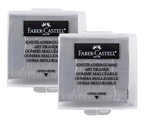 Faber-Castell 10003496 Radiergummi Mie de Brot, Grau (2 x Grau) von Faber-Castell