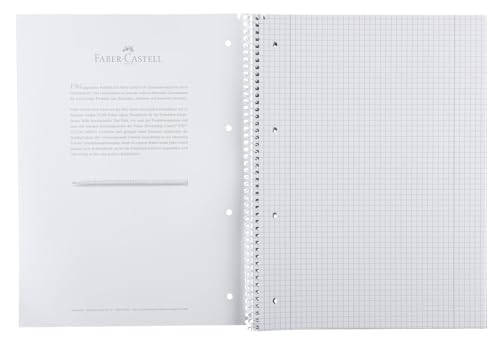 Faber-Castell Faber Castell 10419 - Collegeblock DIN A4, 80 Blatt / 90g/m², FSC-Mix zertifiziert, feines holzfreies Schreibpapier, Made in Germany, kariert - Rand beidseitig, 1 Stück von Faber-Castell