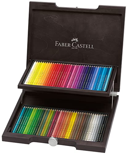 Faber-Castell 110072 Polychromos Malstifte, 72er-Buntstifte-Set in einem eleganten Holzkoffer, Leuchtende Farben mit dicken 3,8-mm-Minen und säurefreien Pigmenten für verschiedene Oberflächen Faber-Castell 110072 Polychromos Malstifte, 72er-Buntstifte-Set in einem eleganten Holzkoffer, Leuchtende Farben mit dicken 3,8-mm-Minen und säurefreien Pigmenten für verschiedene Oberflächen von Faber-Castell