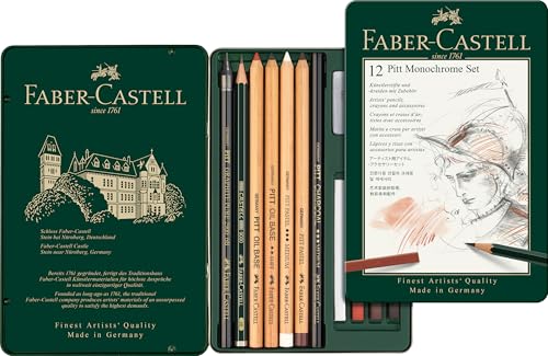 Faber-Castell 112975 - Pitt Monochrome Set im Metalletui, klein, 12-teilig Faber-Castell 112975 - Pitt Monochrome Set im Metalletui, klein, 12-teilig von Faber-Castell