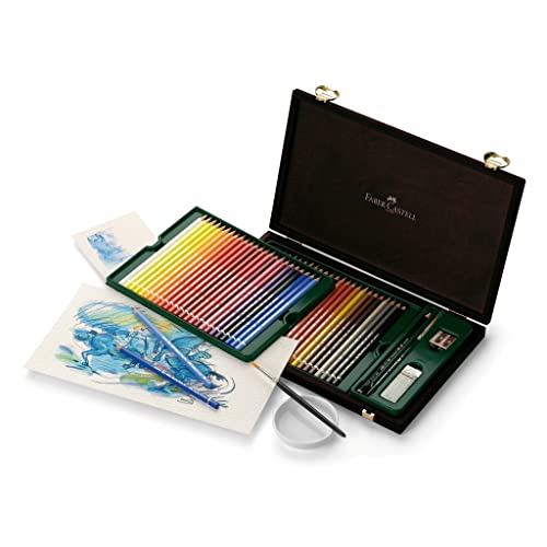 Faber-Castell 117506 Albrecht Dürer Aquarellstifte, Holzkasten mit 48 Aquarell Stiften mit dicken 3,8-mm-Minen, Inklusive Pinsel, Anspitzer und Radiergummi Faber-Castell 117506 Albrecht Dürer Aquarellstifte, Holzkasten mit 48 Aquarell Stiften mit dicken 3,8-mm-Minen, Inklusive Pinsel, Anspitzer und Radiergummi von Faber-Castell