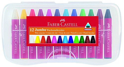 Faber-Castell 120011 - Wachsmalkreiden Jumbo, 12-er Box (3er Sparpack) von Faber-Castell