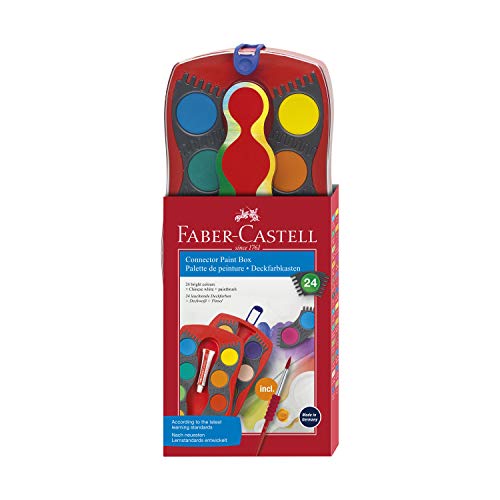 Faber-Castell 125029 - Farbkasten Connector mit 24 Farben, inklusive Pinsel mit Soft-Touch-Griffzone Faber-Castell 125029 - Farbkasten Connector mit 24 Farben, inklusive Pinsel mit Soft-Touch-Griffzone von Faber-Castell