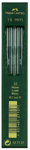 Faber-Castell 127101 - 10 Fallminen TK 9071, Minenstärke: 2 mm, Härtegrad: B von Faber-Castell