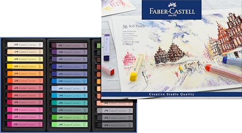 Faber-Castell 128336 - Softpastellkreiden, 36 Farben, weiche Pastellkreiden, leicht verwisch- und mischbar von Faber-Castell
