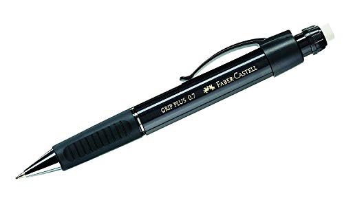 Faber-Castell 130733 - Druckbleistift GRIP PLUS, Minenstärke: 0,7 mm, Schaftfarbe: schwarz metallic von Faber-Castell