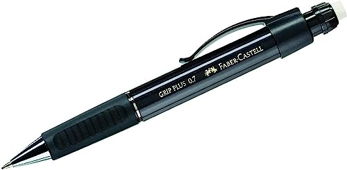 Faber-Castell 130733 - Druckbleistift GRIP PLUS, Minenstärke: 0,7 mm, Schaftfarbe: schwarz metallic von Faber-Castell