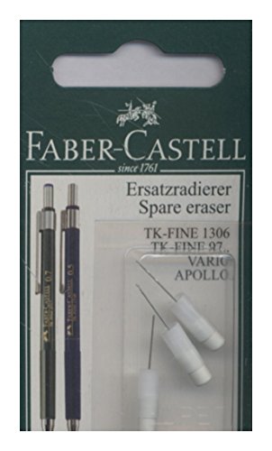 Faber-Castell 131594 - Ersatzradierer für Druckbleistift TK-Fine, 3 Stück von Faber-Castell