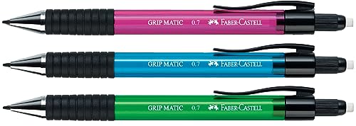 FABER-CASTELL 132797 - Druckbleistift Grip Matic, 0.7mm, inklusive 12 Ersatzminen, farblich sortiert -keine Farbauswahl möglich- FABER-CASTELL 132797 - Druckbleistift Grip Matic, 0.7mm, inklusive 12 Ersatzminen, farblich sortiert -keine Farbauswahl möglich- von Faber-Castell