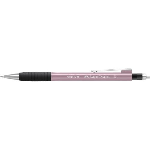 FABER-CASTELL 134527 - Druckbleistift GRIP 1345 rose shadows, Härtegrad B, Minenstärke 0.5 mm, mit integriertem Radiergummi, 1 Stück von Faber-Castell