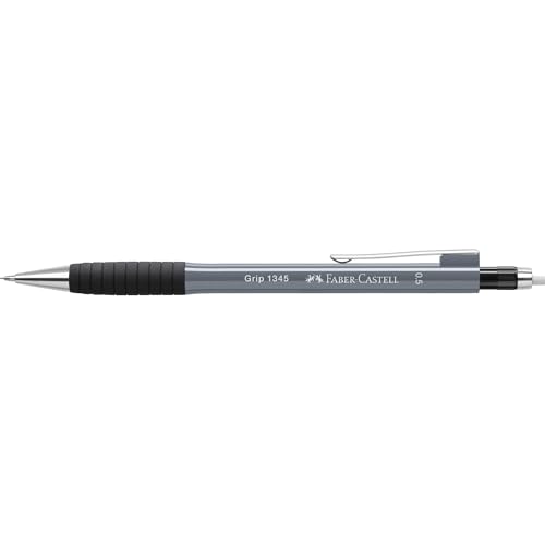 FABER-CASTELL 134589 - Druckbleistift GRIP 1345 stone grey, Härtegrad B, Minenstärke 0.5 mm, mit integriertem Radiergummi, 1 Stück FABER-CASTELL 134589 - Druckbleistift GRIP 1345 stone grey, Härtegrad B, Minenstärke 0.5 mm, mit integriertem Radiergummi, 1 Stück von Faber-Castell