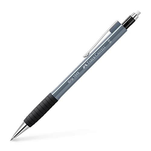 FABER-CASTELL 134589 - Druckbleistift GRIP 1345 stone grey, Härtegrad B, Minenstärke 0.5 mm, mit integriertem Radiergummi, 1 Stück FABER-CASTELL 134589 - Druckbleistift GRIP 1345 stone grey, Härtegrad B, Minenstärke 0.5 mm, mit integriertem Radiergummi, 1 Stück von Faber-Castell
