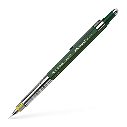 Faber-Castell 135300 - Druckbleistift TK-FINE VARIO L, Minenstärke 0,35 mm, Schaftfarbe grün, 1 Stück von Faber-Castell