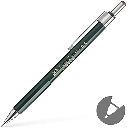 Faber-Castell 136500 - Druckbleistift TK-FINE 9715, Minenstärke: 0,5 mm, Härtegrad HB, Schaftfarbe: grün, 1 Stück von Faber-Castell