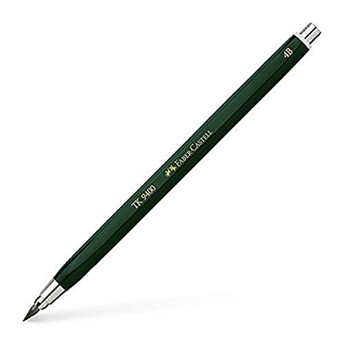 Faber-Castell 139404 - Fallminenstift TK 9400, Minenstärke: 3,15 mm, Härtegrad: 4B, Schaftfarbe: grün von Faber-Castell